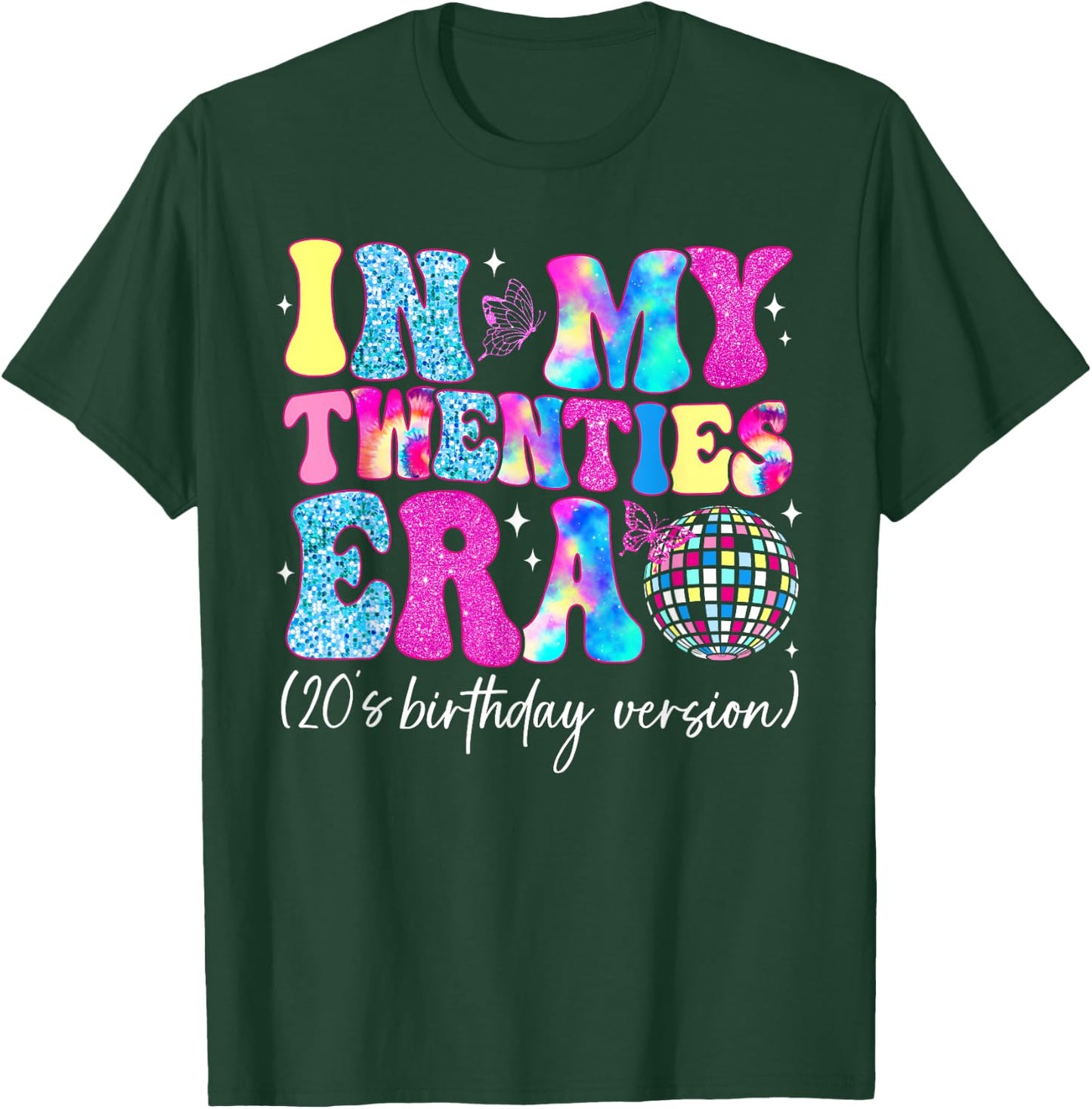 In My Twenties Era Groovy Retro Boy Girl Happy 20's Birthday T-Shirt - T-Shirt | Forest