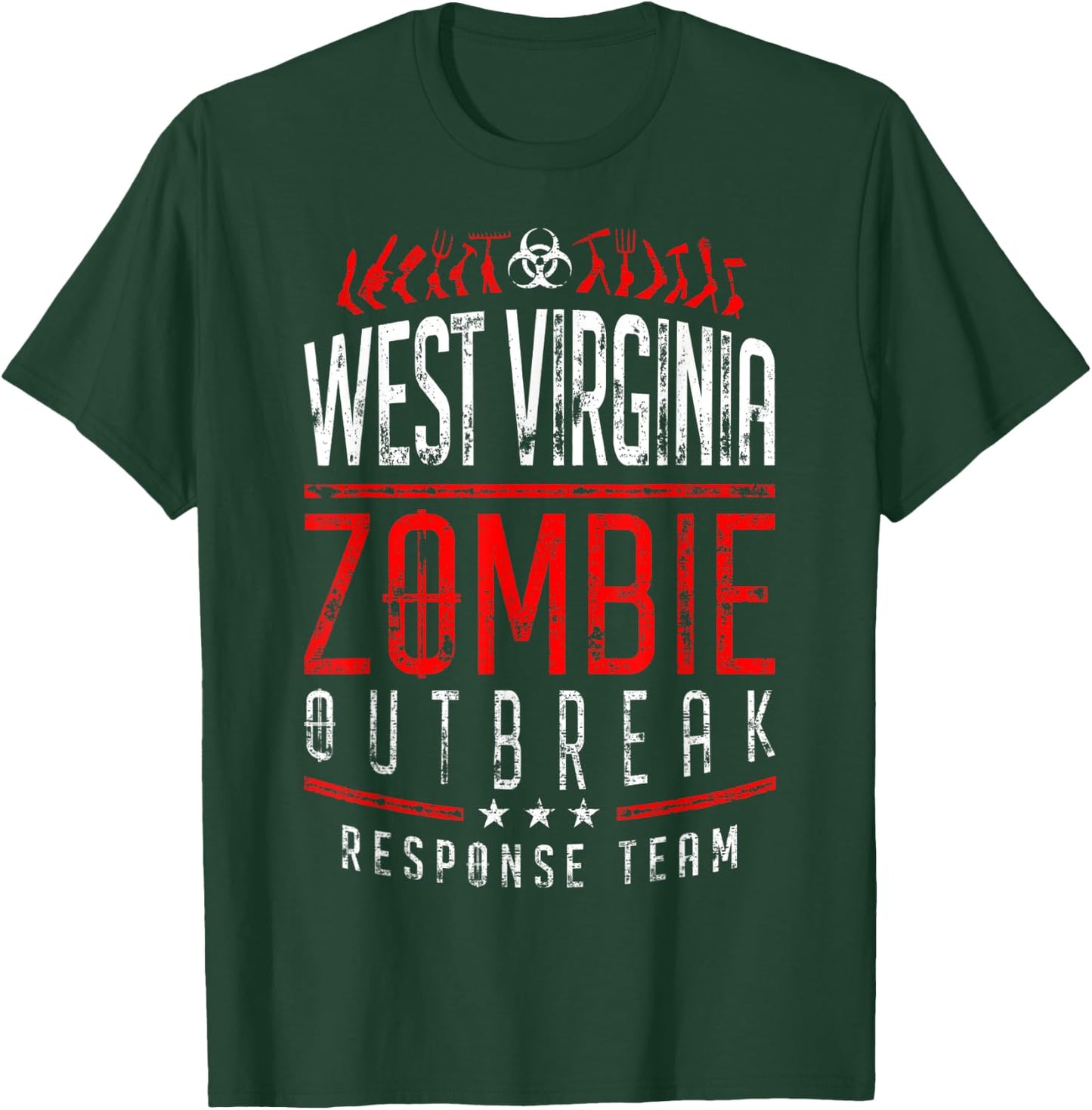 West Virginia Zombie Outbreak Response Team Halloween T-Shirt - T-Shirt | Forest