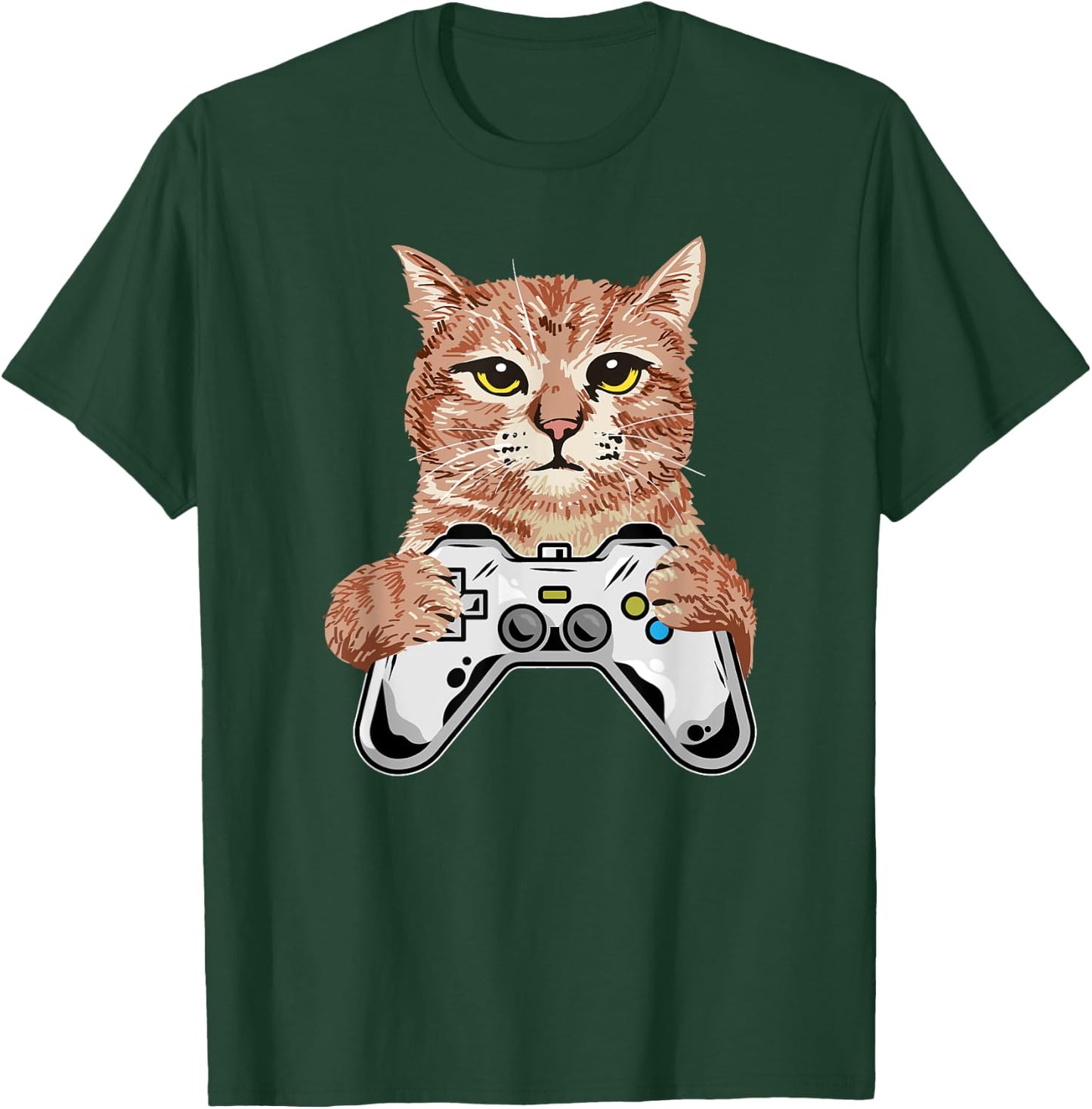 Video Games for Kids Adults Cat Lover Girls Boys Funny Gamer T-Shirt - T-Shirt | Forest