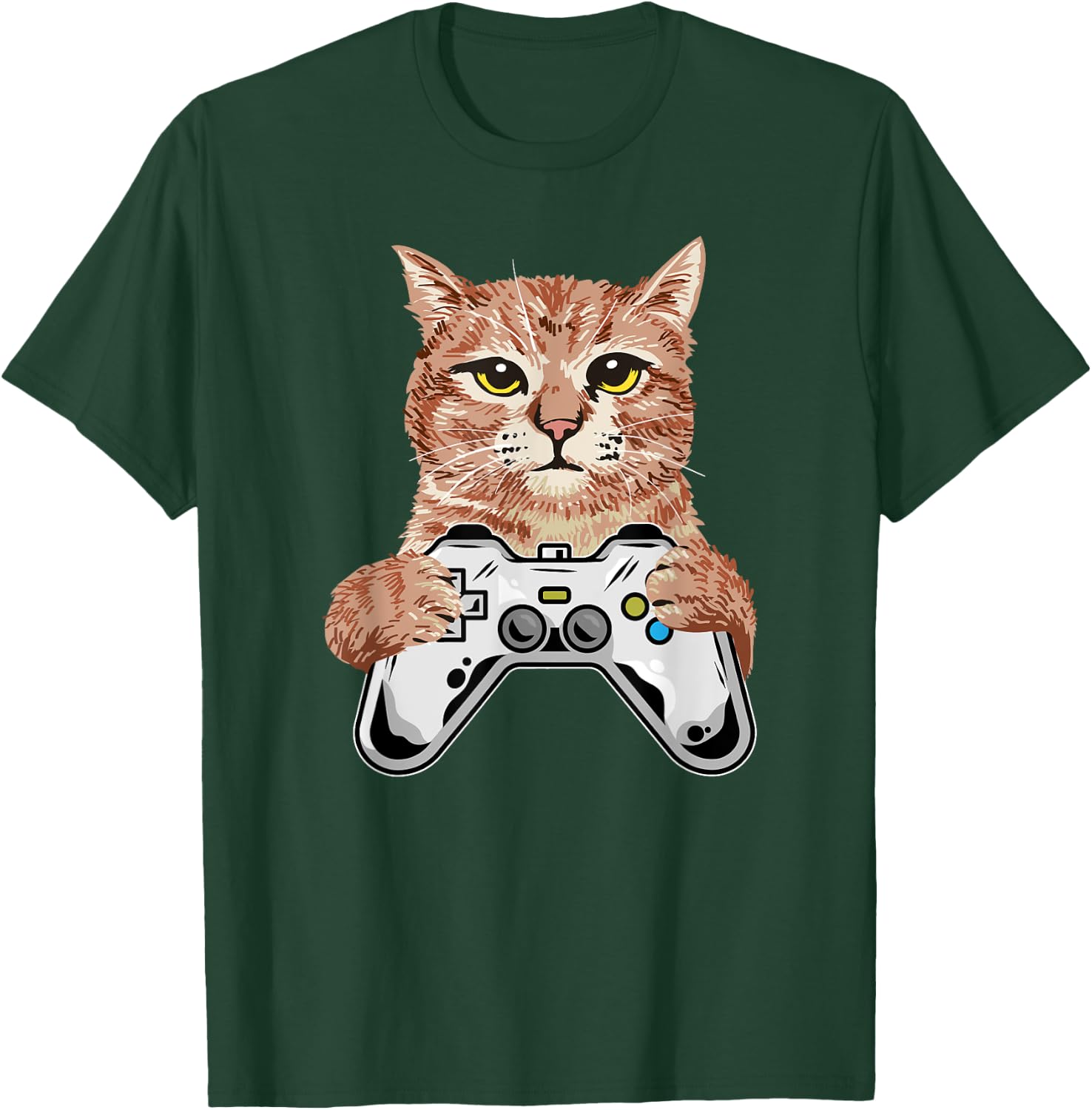 Video Games for Kids Adults Cat Lover Girls Boys Funny Gamer T-Shirt - T-Shirt | Forest