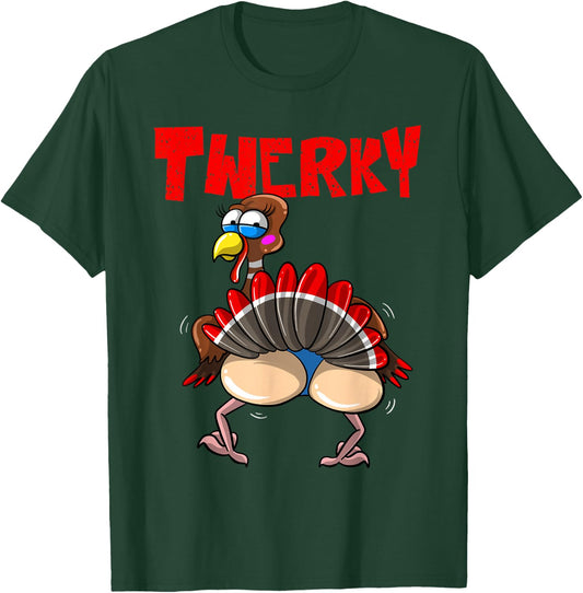 Funny Twerky Dance Cute Love Twerk Dancing Thanksgiving Gift T-Shirt - T-Shirt | Forest