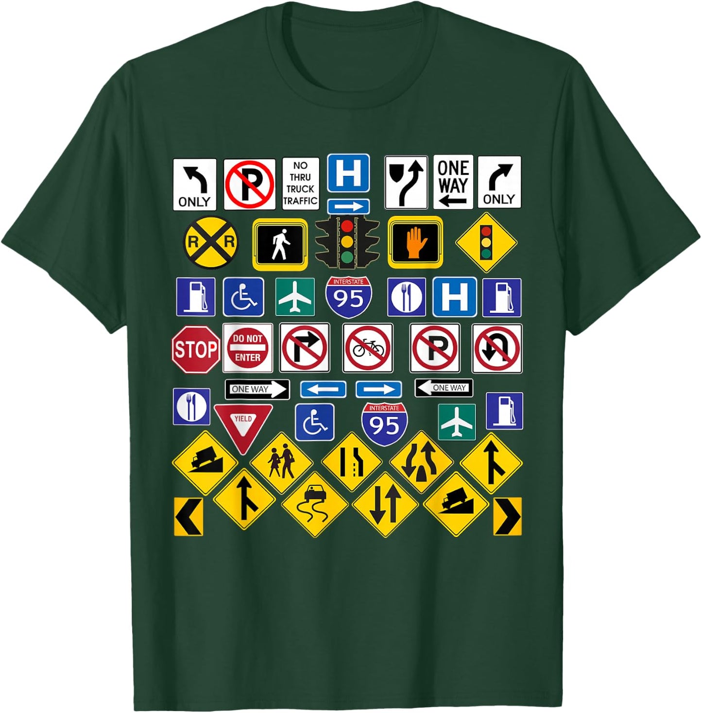 Road Signs, Warning Signs T-Shirt - T-Shirt | Forest