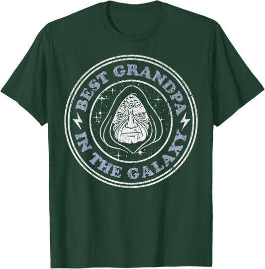 Star Wars Palpatine Best Grandpa In The Galaxy Doodle T-Shirt - T-Shirt | Forest