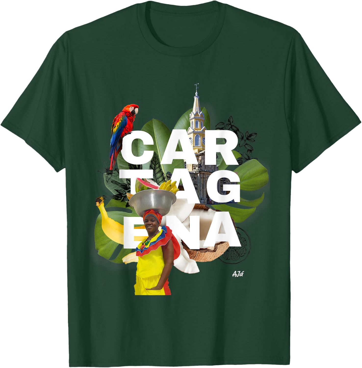 Hecho en Cartagena Colombia T-Shirt - T-Shirt | Forest