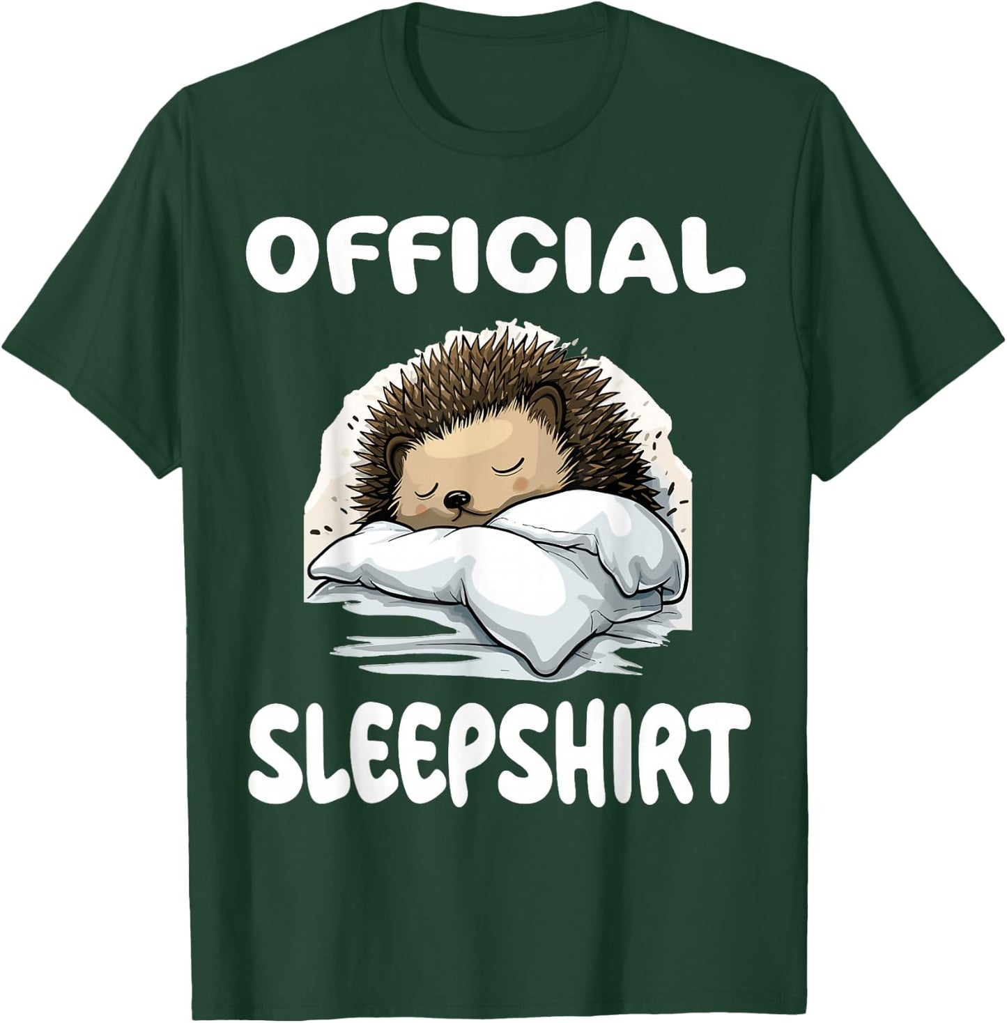 Hedgehog Animal Official Sleepshirt Pajamas Nightgown T-Shirt - T-Shirt | Forest