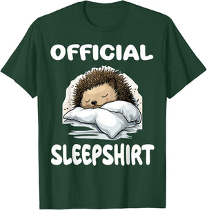 Hedgehog Animal Official Sleepshirt Pajamas Nightgown T-Shirt - T-Shirt | Forest