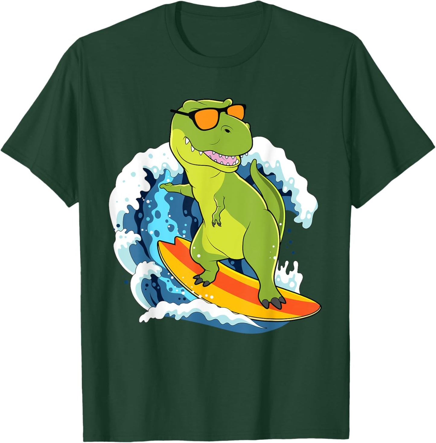 Dinosaur Shirt Funny Hawaii T-Rex Dinosaur Surfing Dino Surf T-Shirt - T-Shirt | Forest