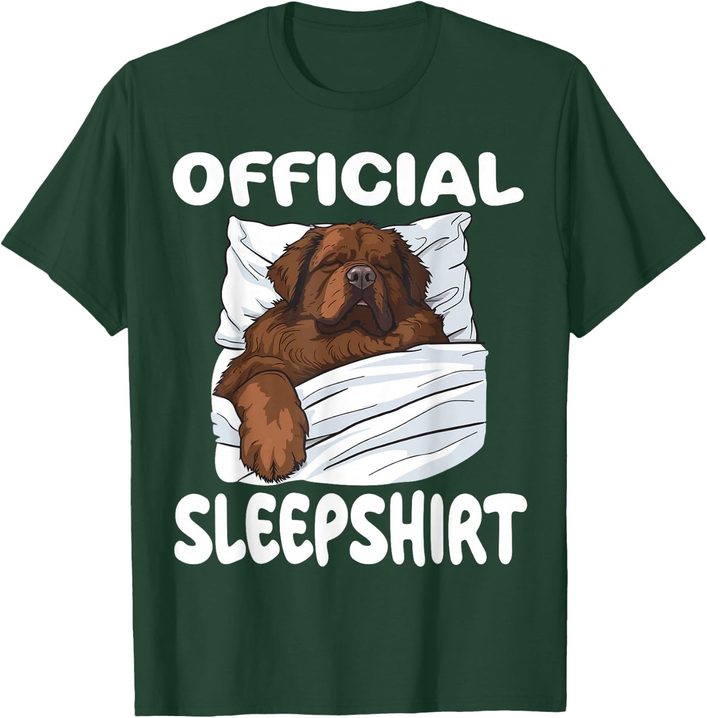 Newfoundland Dog Official Sleepshirt Pajamas Nightgown T-Shirt - T-Shirt | Forest