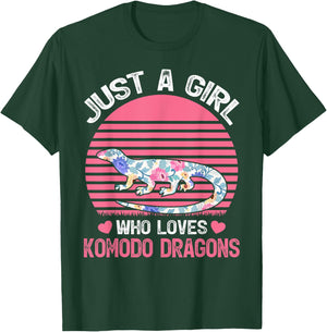 Komodo Dragon Lover Just A Girl Who Loves Komodo Dragons T-Shirt - T-Shirt | Forest