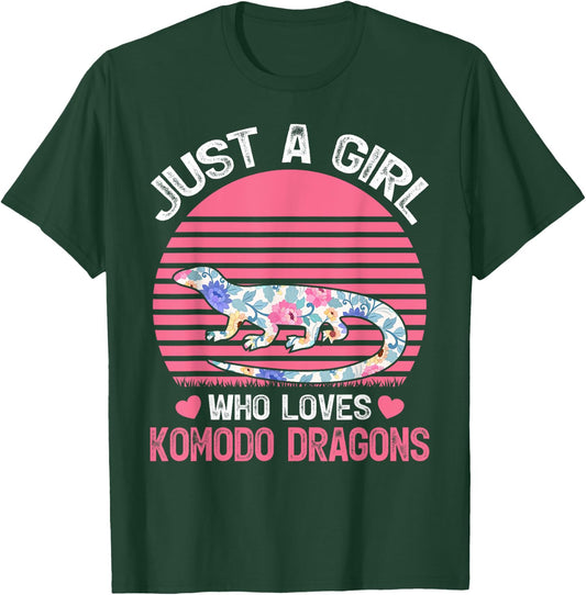 Komodo Dragon Lover Just A Girl Who Loves Komodo Dragons T-Shirt - T-Shirt | Forest