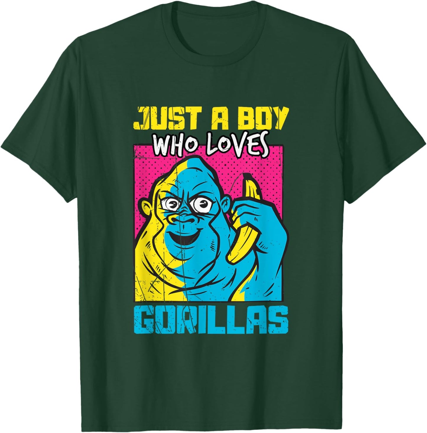 Just A Boy Who Loves Gorillas T-Shirt - T-Shirt | Forest