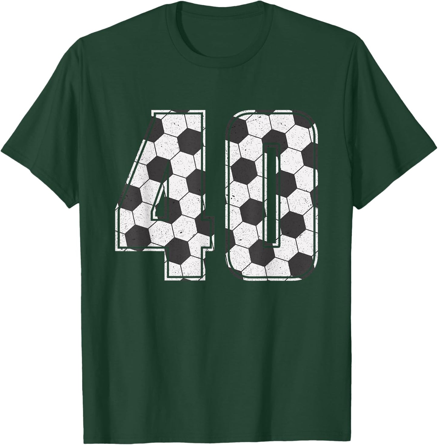 Soccer Player Number 40 Forty Soccer Birthday T-Shirt - T-Shirt | Forest
