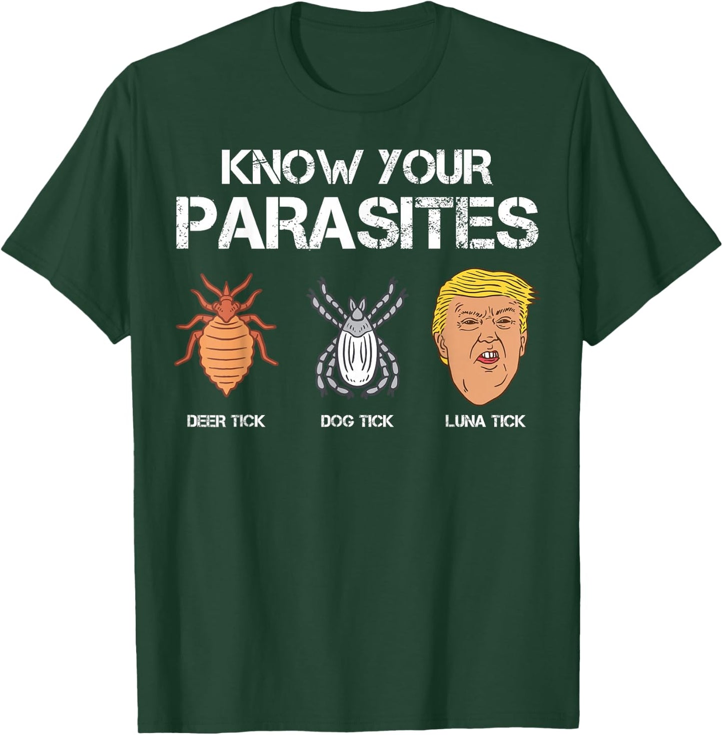 Know Your Parasites Anti Trump USA President Election 2020 T-Shirt - T-Shirt | Forest