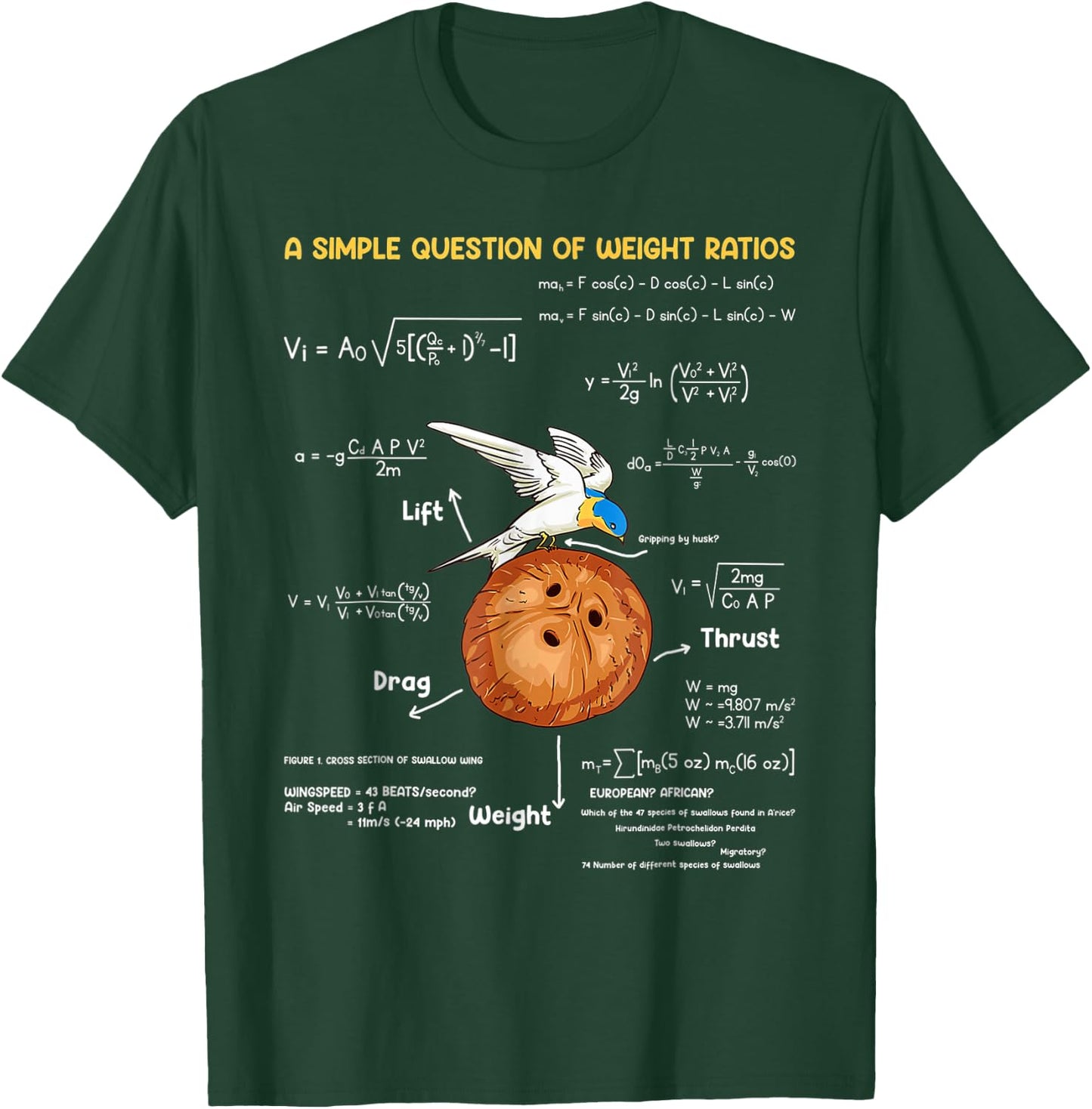 A Simple Question Of Weight Ratios Funny Math Teacher T-Shirt - T-Shirt | Forest