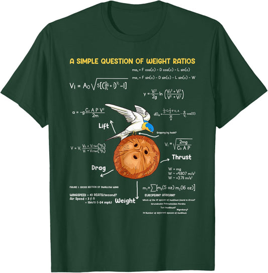 A Simple Question Of Weight Ratios Funny Math Teacher T-Shirt - T-Shirt | Forest
