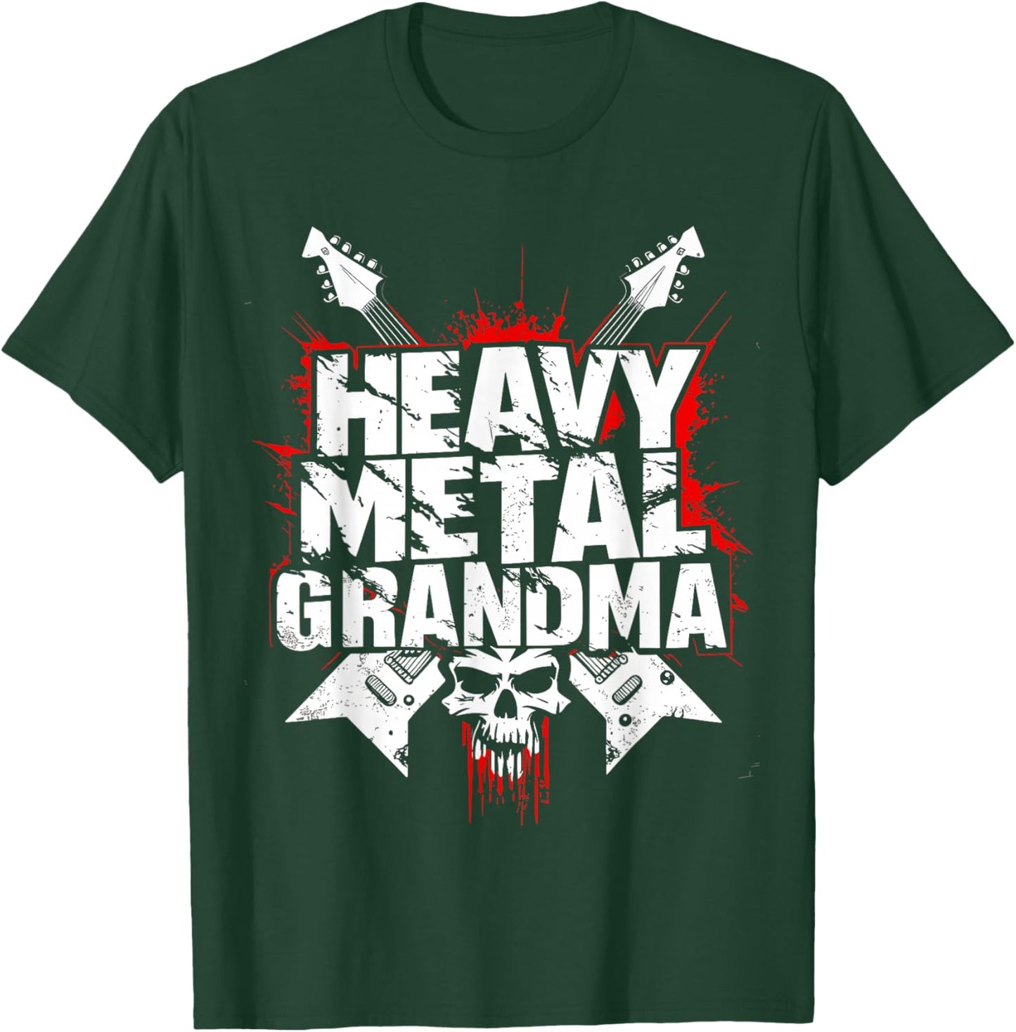 Heavy Metal Grandma - Metalhead Funny Grandmother T-Shirt - T-Shirt | Forest