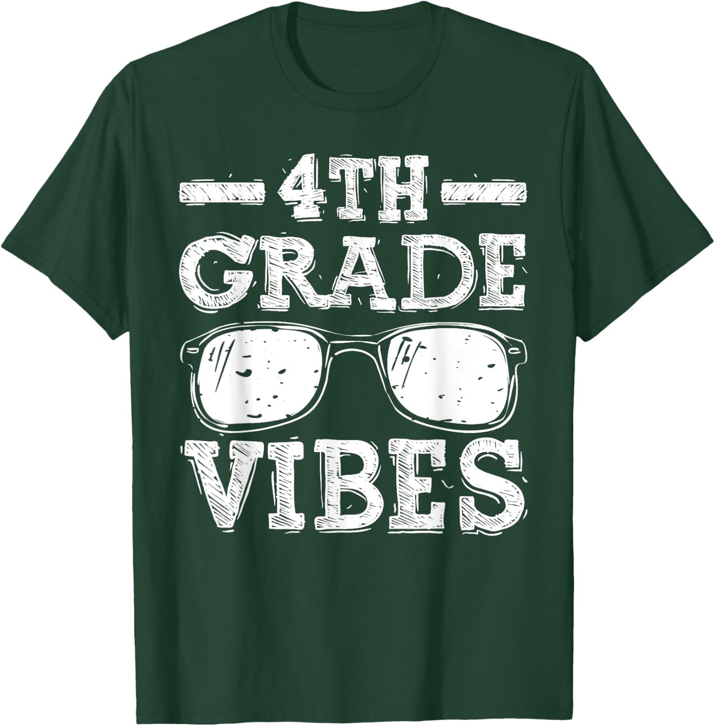 Back to School 4th Grade Vibes, First Day Teacher Children T-Shirt - T-Shirt | Forest