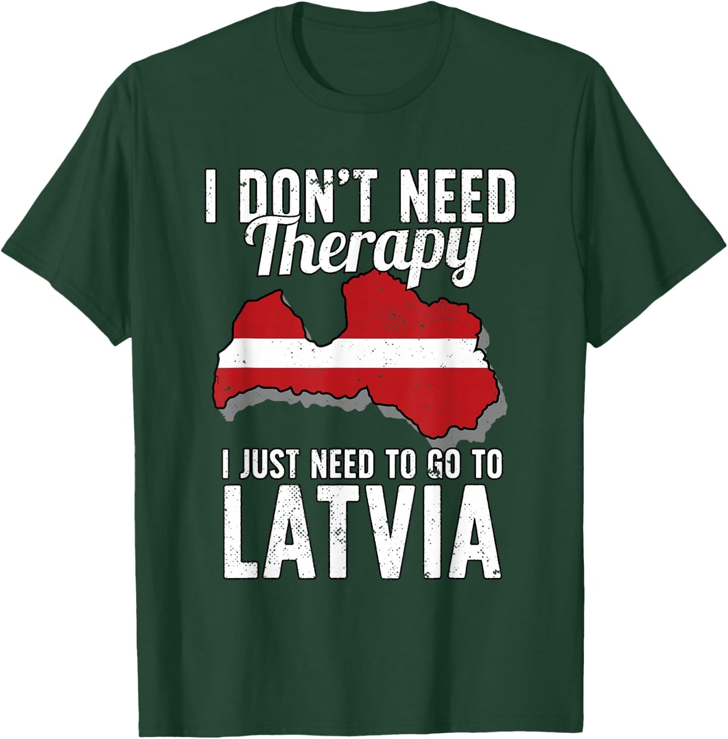 Latvian Flag I Latvia Flag I Vacation Latvia T-Shirt - T-Shirt | Forest