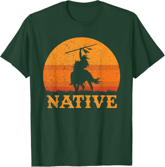 Northwest Native American Knight Pride Mountain Warrior T-Shirt - T-Shirt | Forest