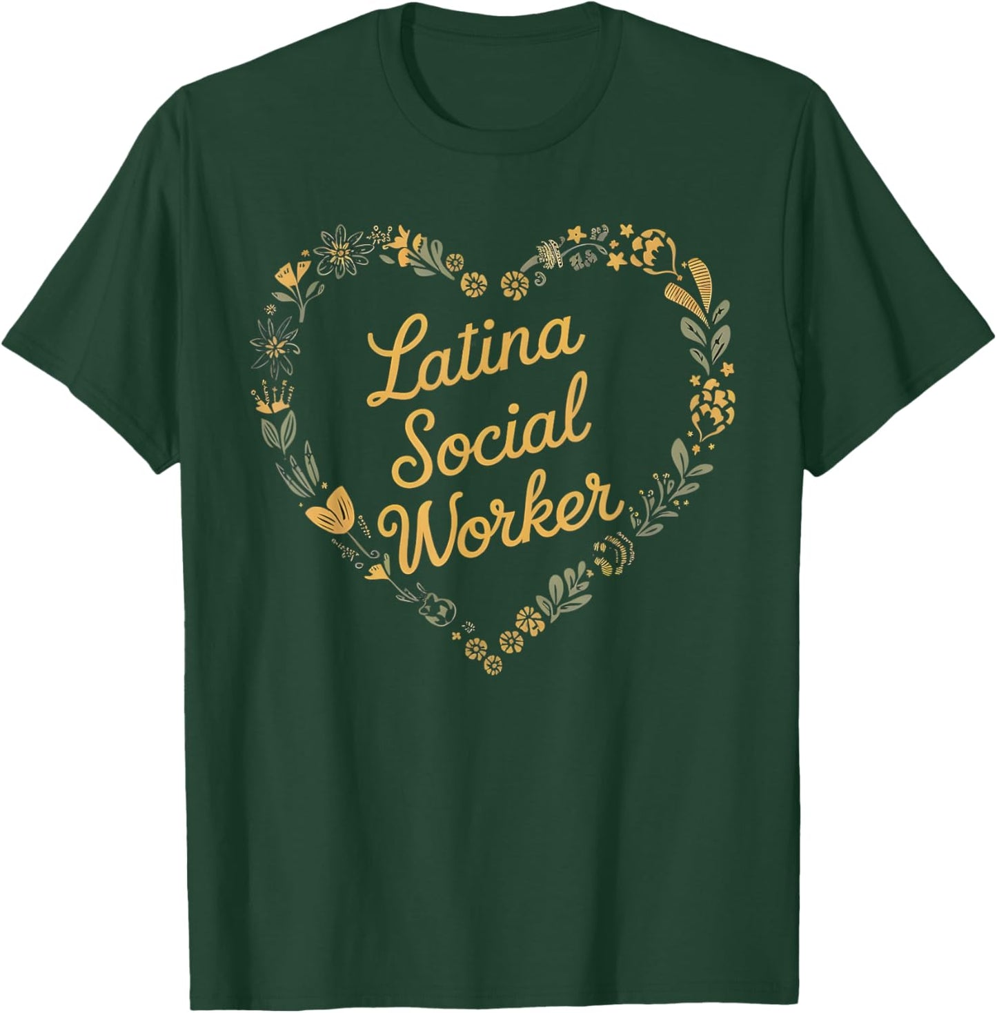 Cute Latina Social Worker Hispanic Latin American Women T-Shirt - T-Shirt | Forest