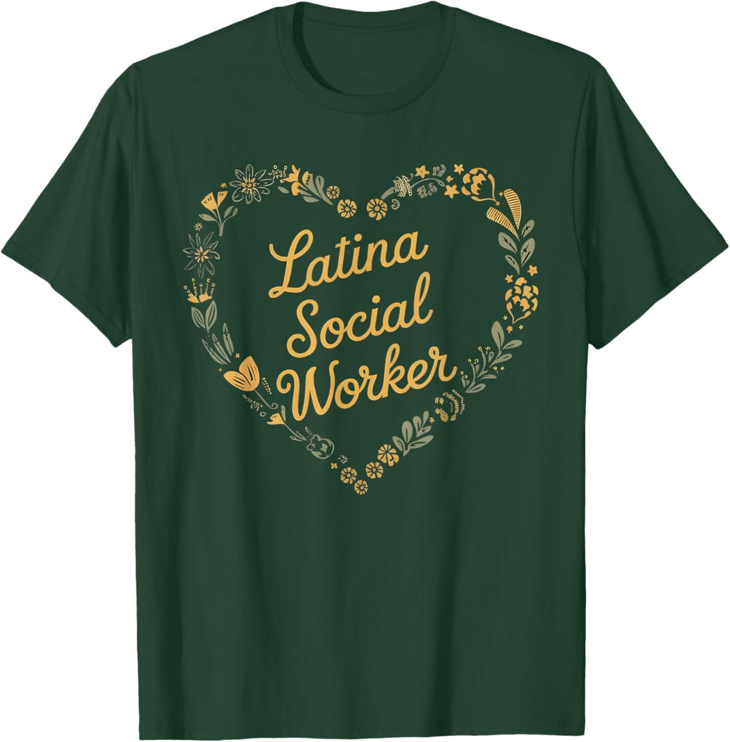 Cute Latina Social Worker Hispanic Latin American Women T-Shirt - T-Shirt | Forest