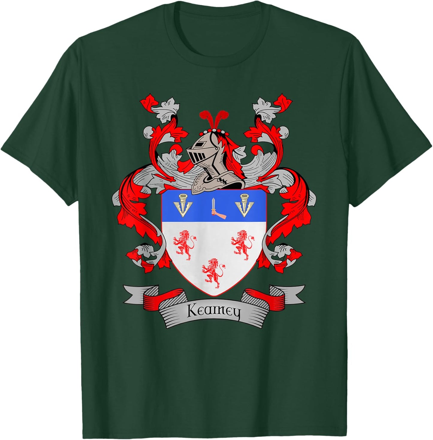 Kearney Coat of Arms | Kearney Surname Family Crest T-Shirt - T-Shirt | Forest