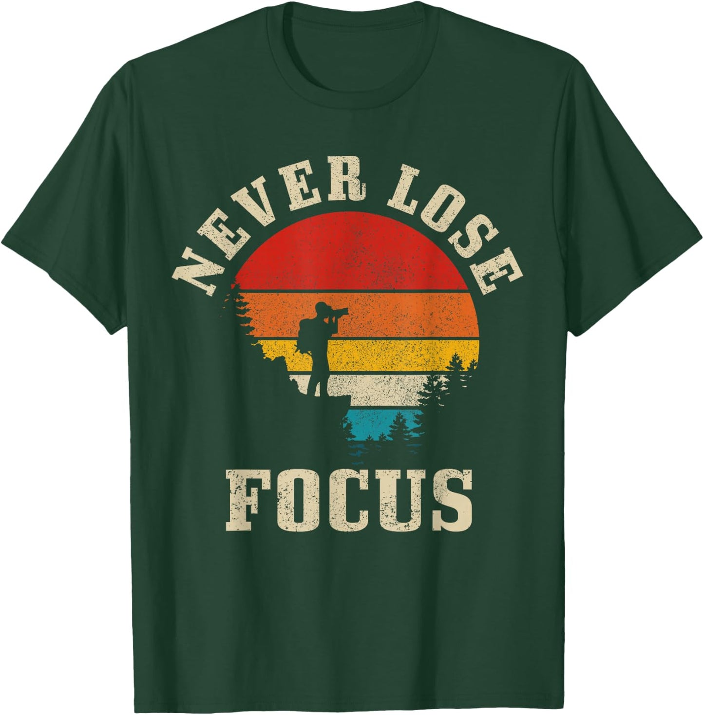 Photographer Gift Vintage Camera Photography T-Shirt - T-Shirt | Forest