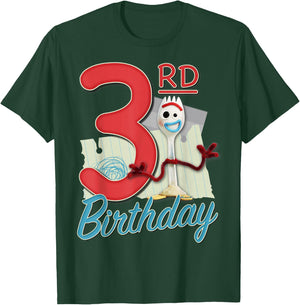 Disney Pixar Toy Story 4 Forky 3rd Birthday T-Shirt - T-Shirt | Forest