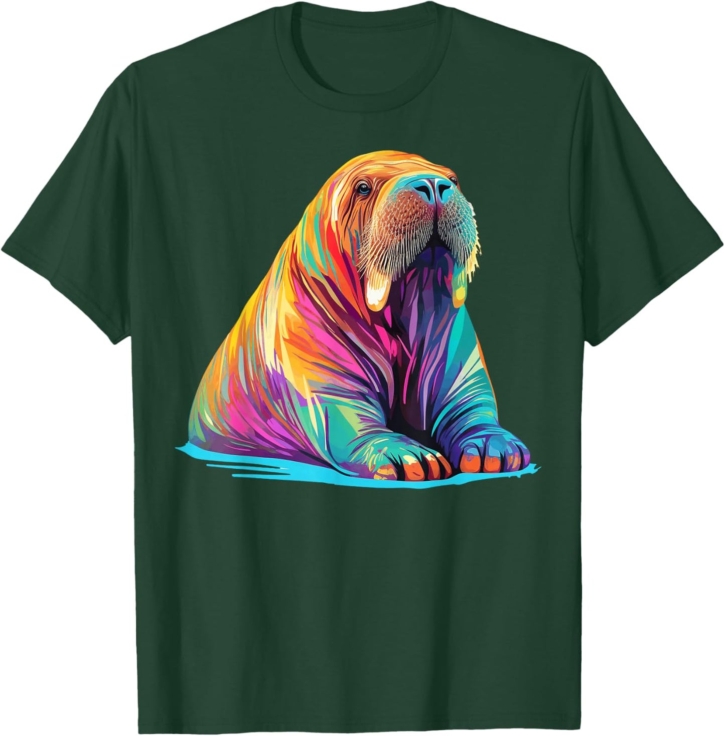 Walrus Vivid T-Shirt - T-Shirt | Forest