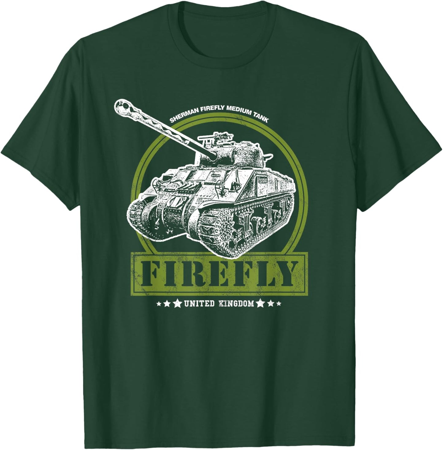 WW2 Sherman Firefly T-Shirt - T-Shirt | Forest