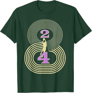 Number 8 and 24 Basketball Sport Memorial T-Shirt - T-Shirt | Forest