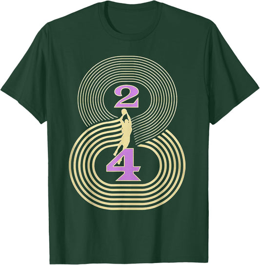 Number 8 and 24 Basketball Sport Memorial T-Shirt - T-Shirt | Forest