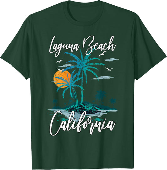 Family Vacation Retro Sunset California Laguna Beach Women Kids T-Shirt - T-Shirt | Forest