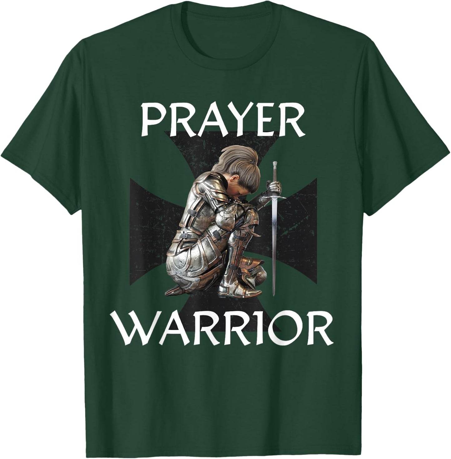 Christian Bible Verse Religious Gifts Women Prayer Warrior T-Shirt - T-Shirt | Forest