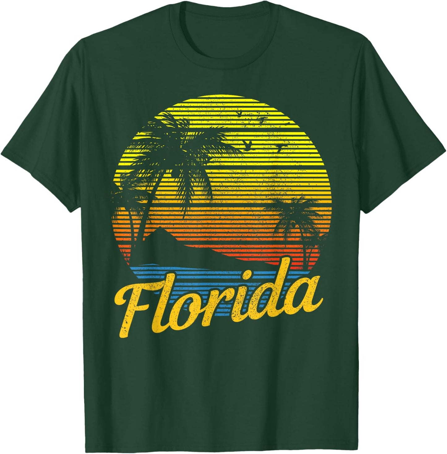 Florida Vintage Surfer USA America Souvenir Gift T-Shirt - T-Shirt | Forest