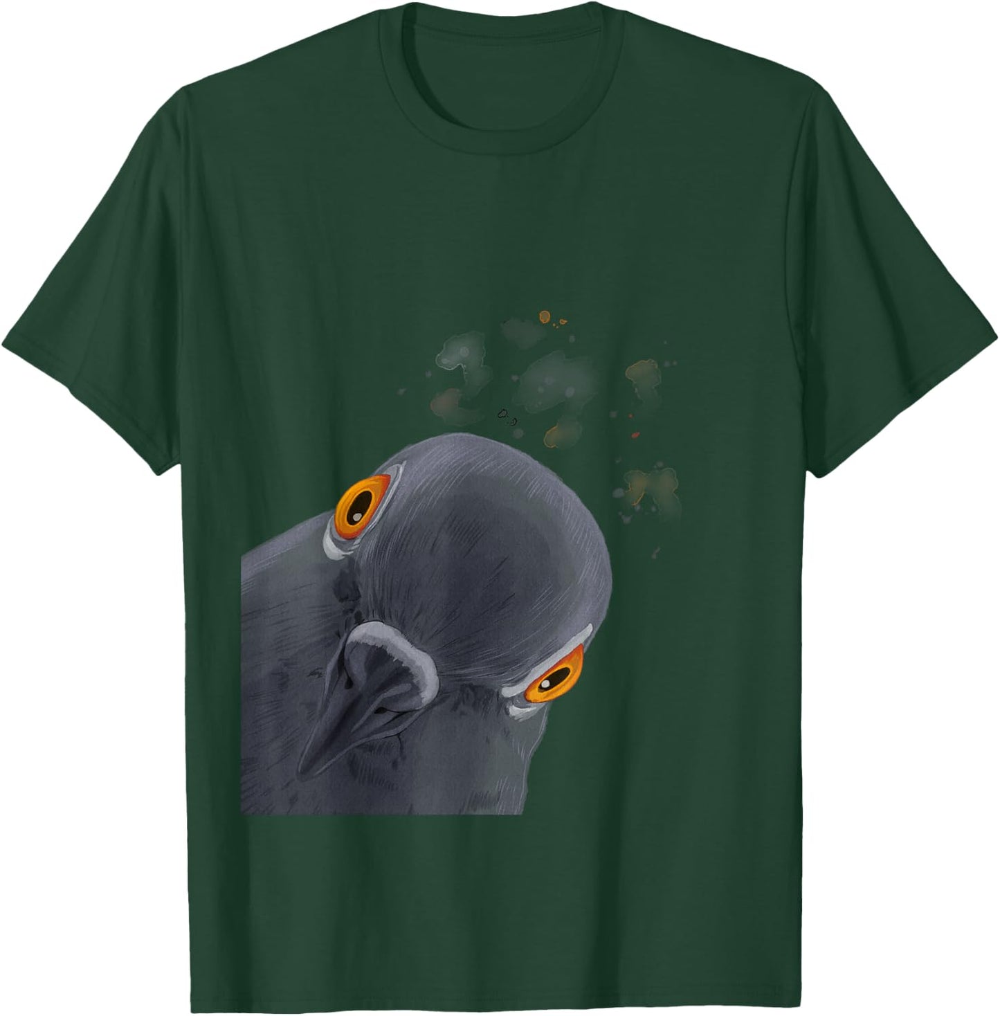 Funny Curious Pigeon T-Shirt - T-Shirt | Forest