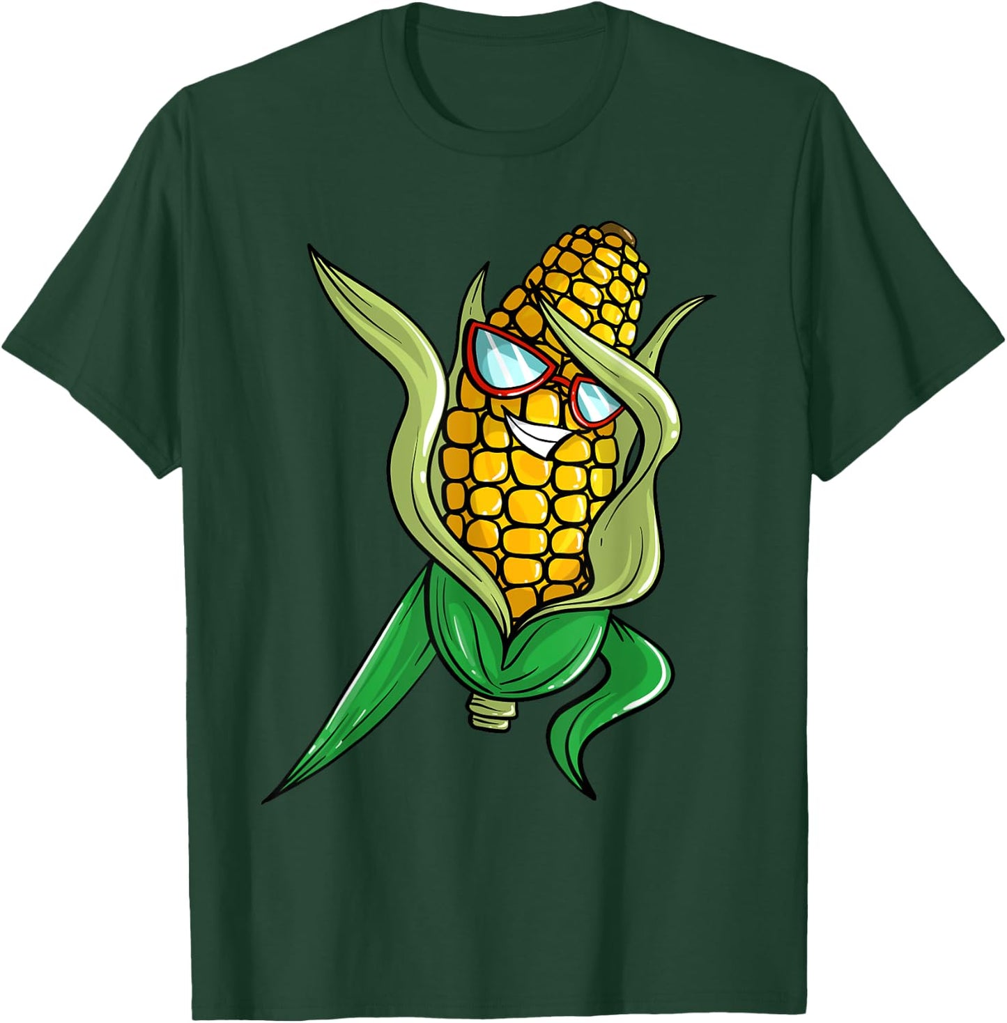 Funny Dabbing Corn Gift | Cute Dancing Farmers Men Women T-Shirt - T-Shirt | Forest