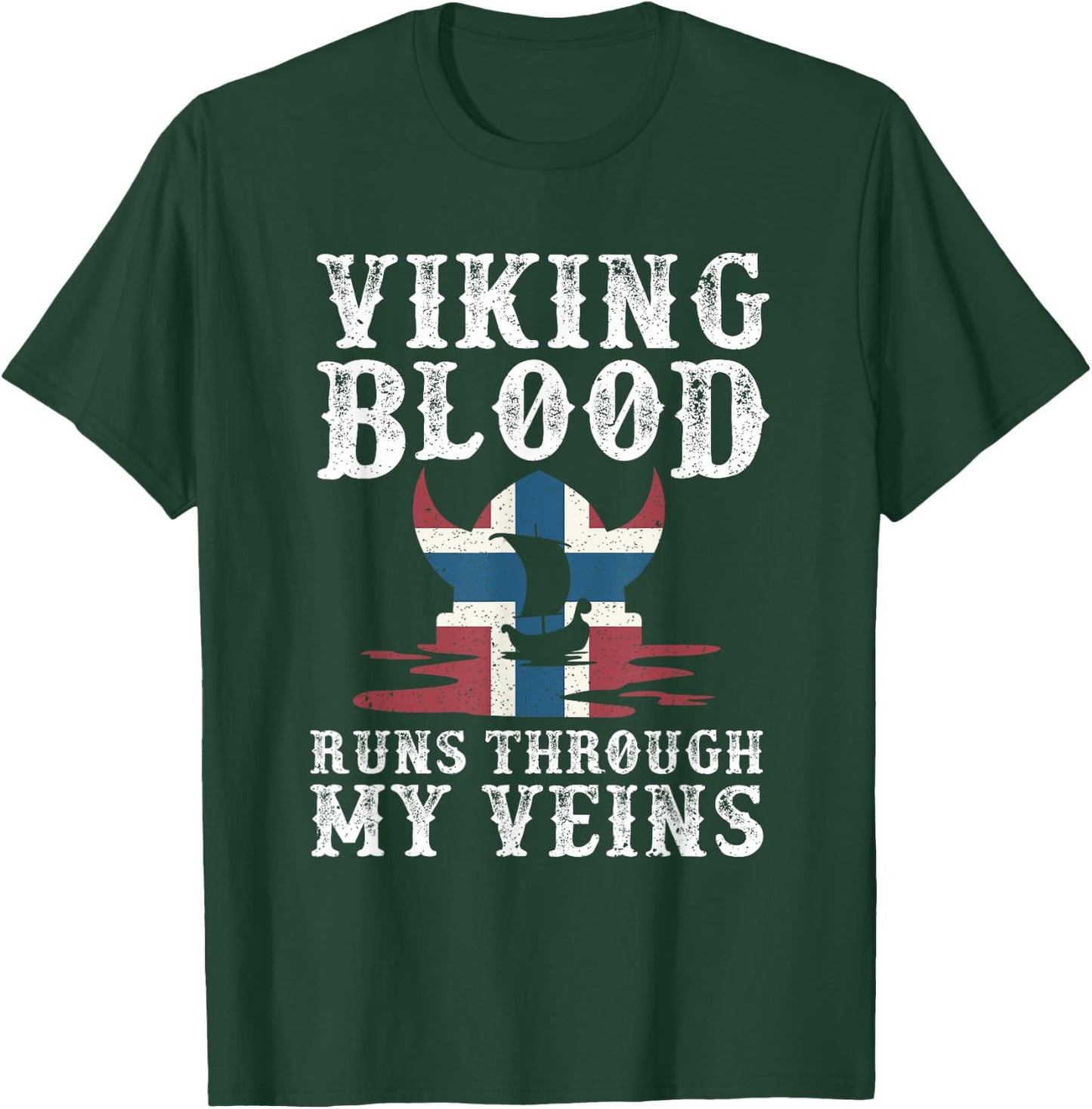 Northern Viking Norwegian Blood Norway T-Shirt - T-Shirt | Forest