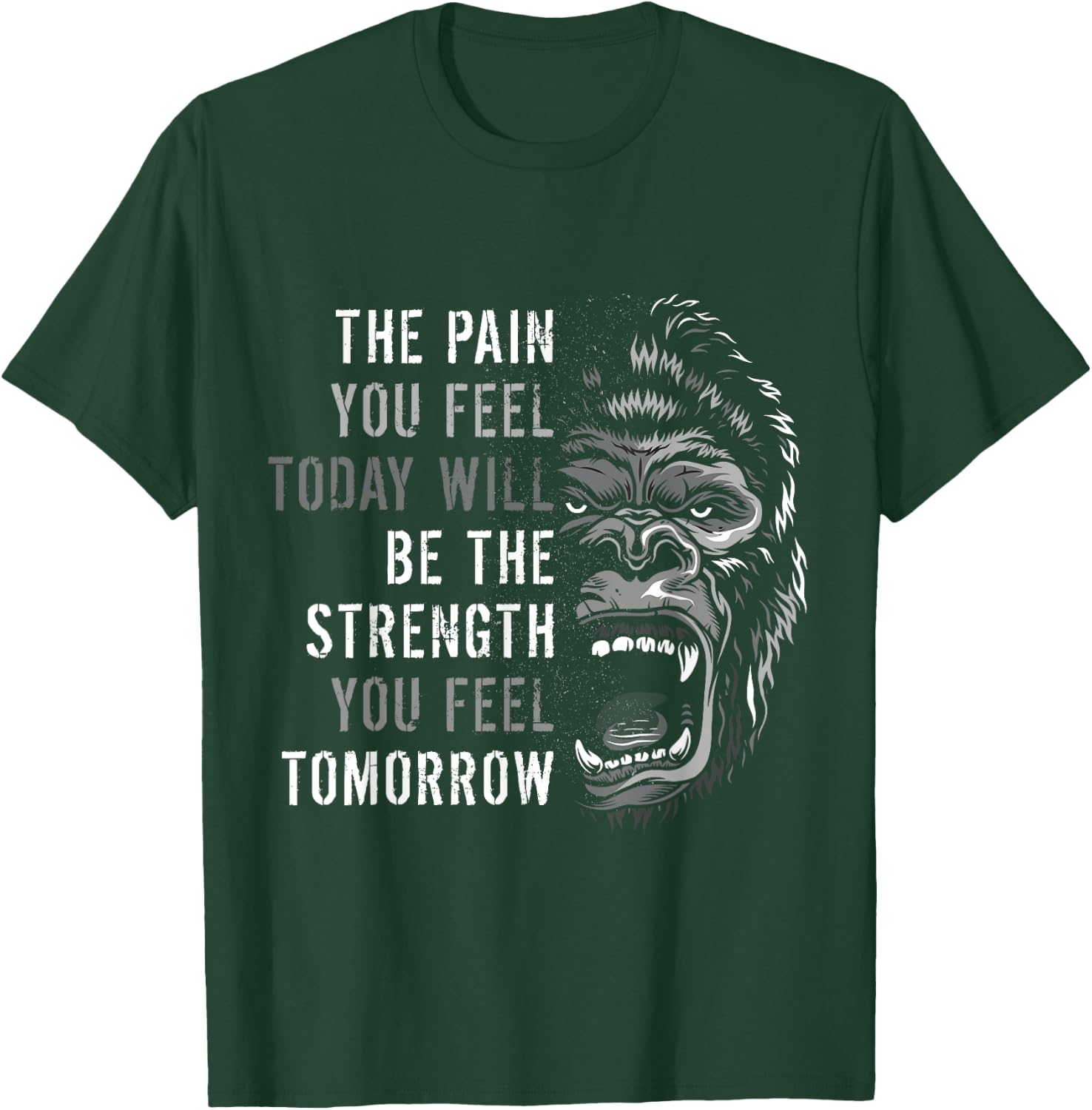 Motivation Workout And Gym Quotes Gorilla Mindset Training T-Shirt - T-Shirt | Forest