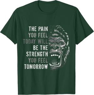 Motivation Workout And Gym Quotes Gorilla Mindset Training T-Shirt - T-Shirt | Forest