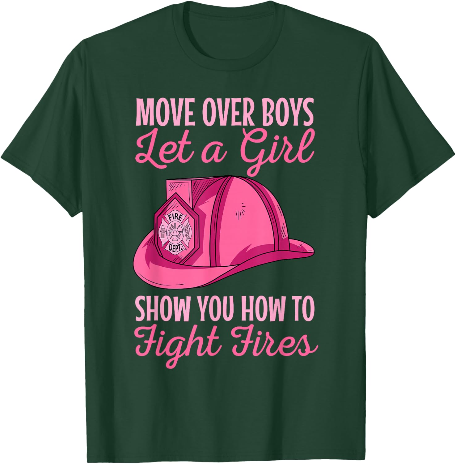 Firewoman Firefighter Women Volunteer Firefighting Rescuer Small T-Shirt - T-Shirt | Forest