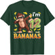 12 Year Old Monkey Birthday Safari Jungle Animal 12th B-day T-Shirt - T-Shirt | Forest