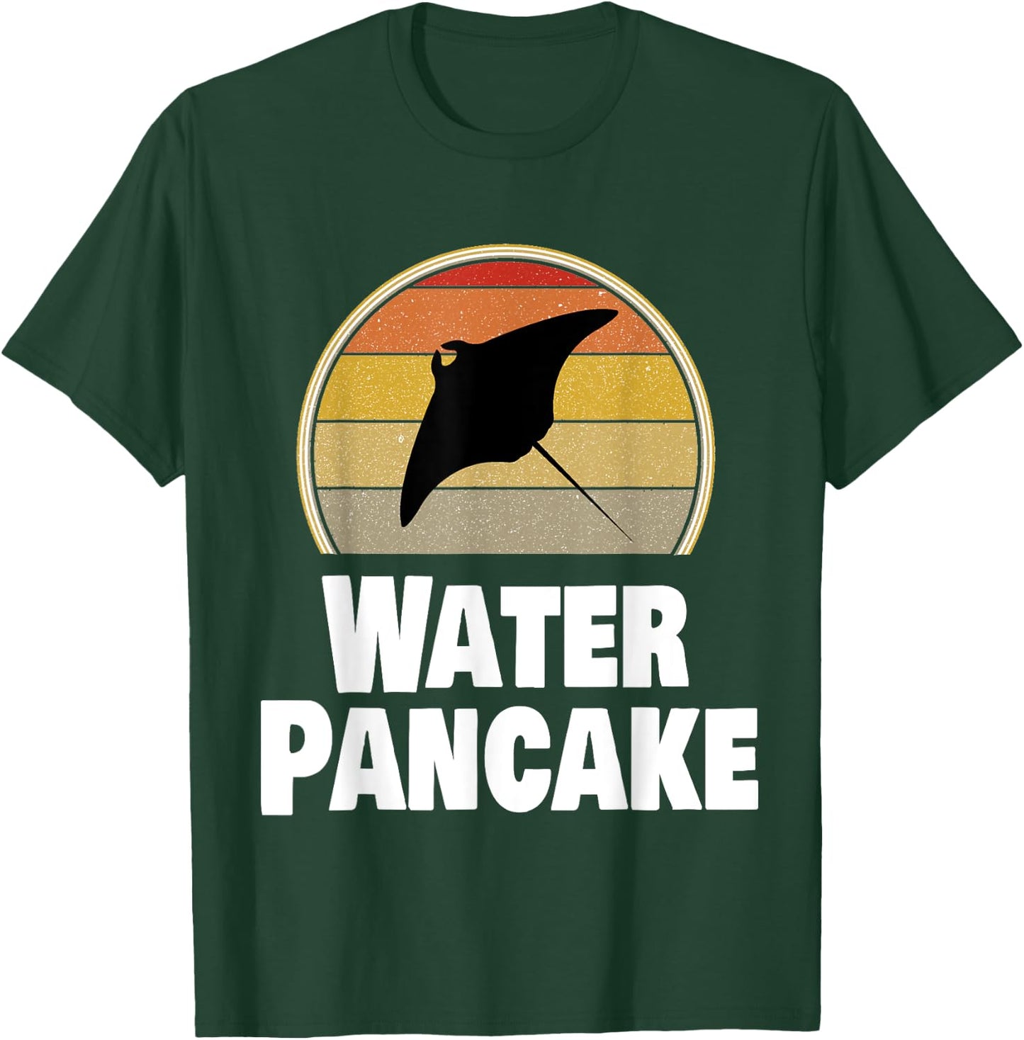Funny Ray Water Pancake Manta Stingray Ocean Humor T-Shirt - T-Shirt | Forest