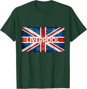 Liverpool England UK Flag,. and Souvenir T-Shirt - T-Shirt | Forest