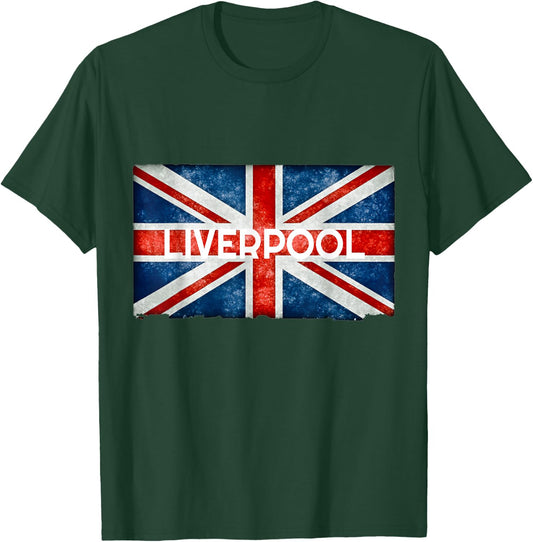 Liverpool England UK Flag,. and Souvenir T-Shirt - T-Shirt | Forest