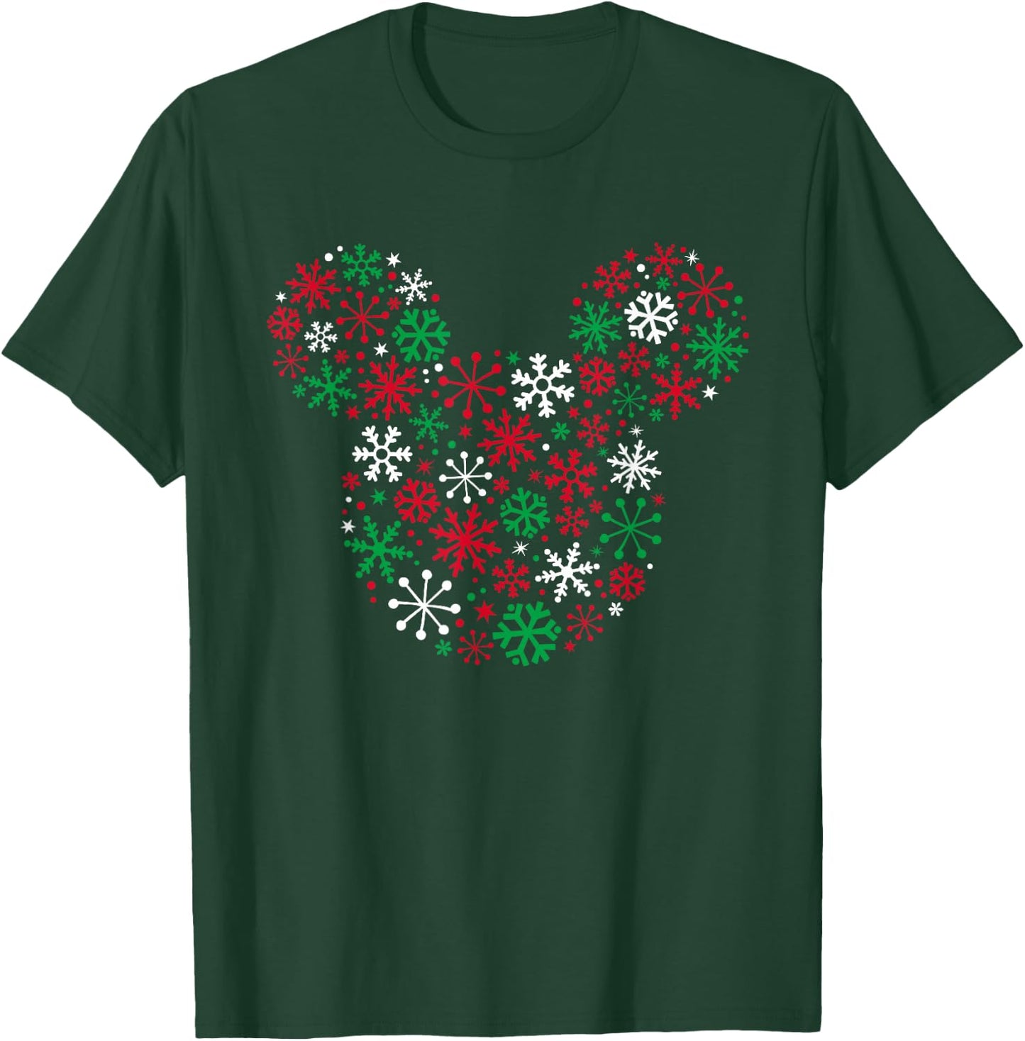 Disney Mickey Mouse Icon Holiday Snowflakes Small T-Shirt - T-Shirt | Forest