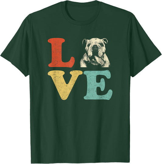 I Love My Bulldog English Bulldog Dog Lovers T-Shirt - T-Shirt | Forest