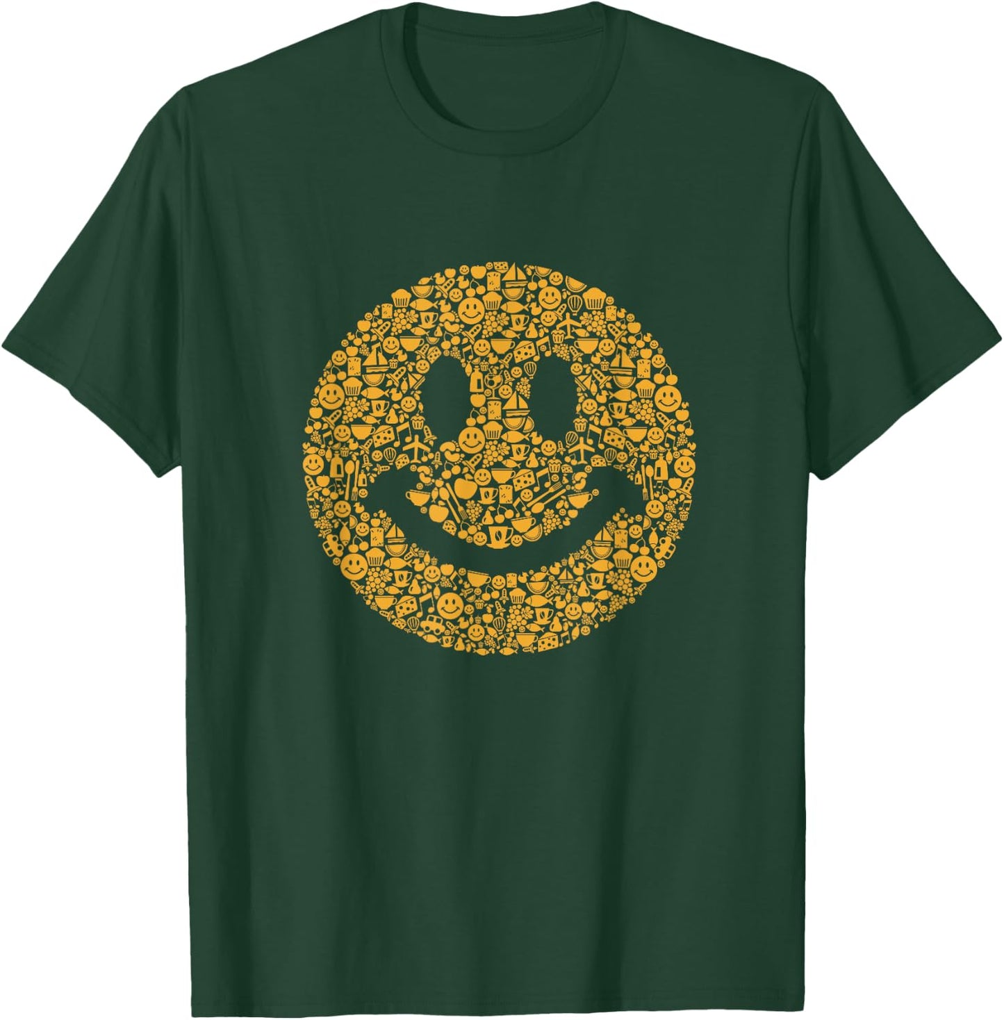 Funny Smiling Art Coffee Cheese Cupcakes Apples Airplane T-Shirt - T-Shirt | Forest