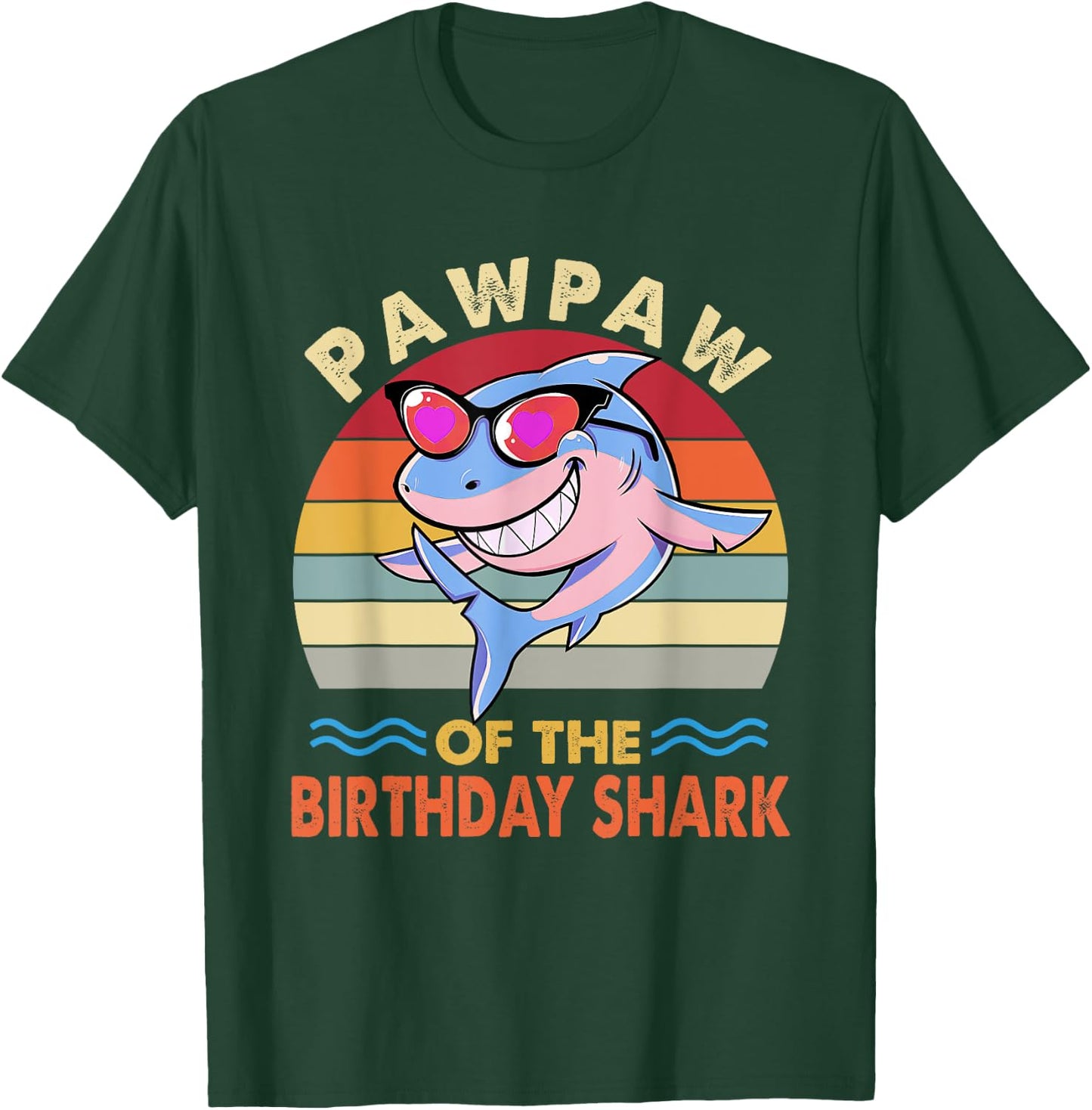 Pawpaw of the Shark Birthday Matching Family T-Shirt - T-Shirt | Forest