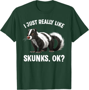 Cool Skunk Art Women Kids Skunk Animal Skunk Lovers T-Shirt - T-Shirt | Forest